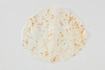 Closeup view of mask skin care in a white background for cosmetic advertising 