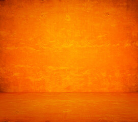 empty orange interior