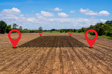 Land plot management - real estate concept with a vacant land available for building construction