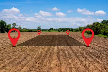 Fotobehang Land plot management - real estate concept with a vacant land available for building construction © jittawit.21
