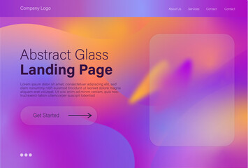 landing page abstract glass background