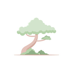 Tree flat style illustration