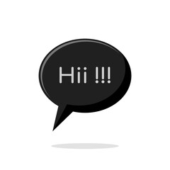 Floating bubble chat icon illustration