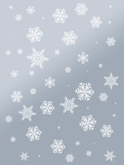Colored snowflakes on a gradient background.