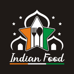 indian food logo vector illustration
