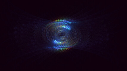 3D rendering abstract technology fractal background