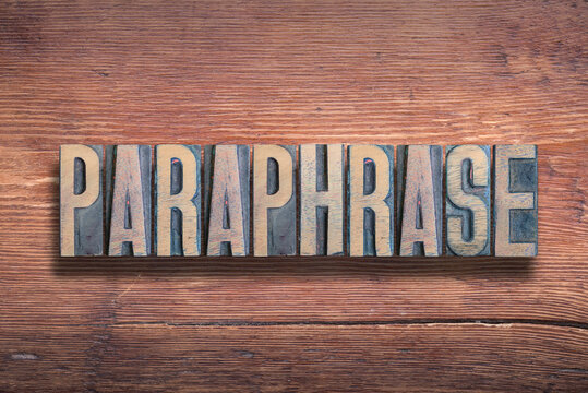 paraphrase word wood