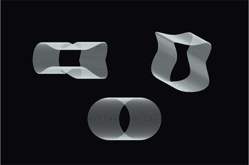 Vector Abstract Shape Geometric universal design form