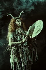 shaman with a tambourine