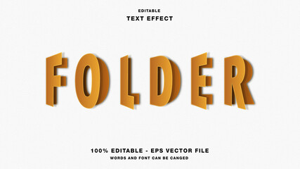 Folder 3D Text Effect Editable
