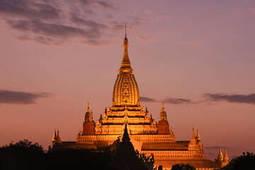 The Ananda Temple, located in Bagan, Myanmar is a Buddhist temple built in 1105 AD during the reign of King Kyanzittha of the Pagan Dynasty