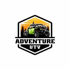 off road adventure atv utv buggy isolated vector, good for illustration or logo design