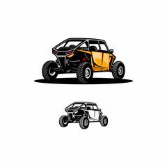 off road adventure atv - utv - buggy isolated vector © winana