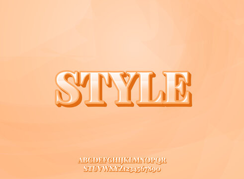 trendy elegant brown style with neutral color text effect