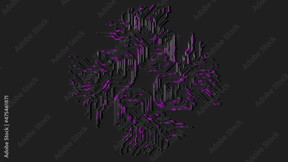 Poster data processing in circuit board. pulses and signals from the chip propagate through the extension s