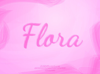 pink flora elegant watercolor text effect