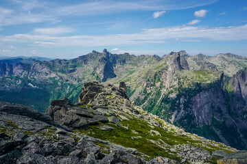 Beautiful rocks and mountains in the Ergaki nature reserve