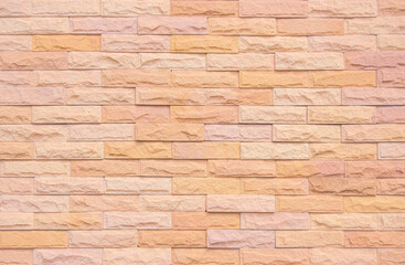 Orange and white brick wall texture background. Brickwork and stonework flooring interior rock old pattern
