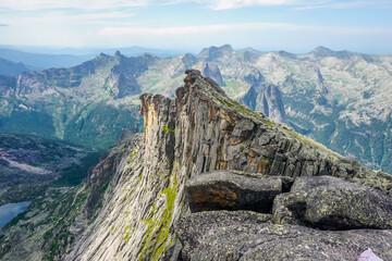 Beautiful rocks and mountains in the Ergaki nature reserve