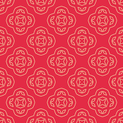 Background images with decorative elements on a red background for your design. Seamless background for wallpaper, textures. Vector illustration.