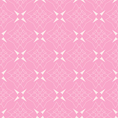Background image with decorative ornament from geometric elements on a pink background for your design. Seamless background for wallpaper, textures. Vector illustration.