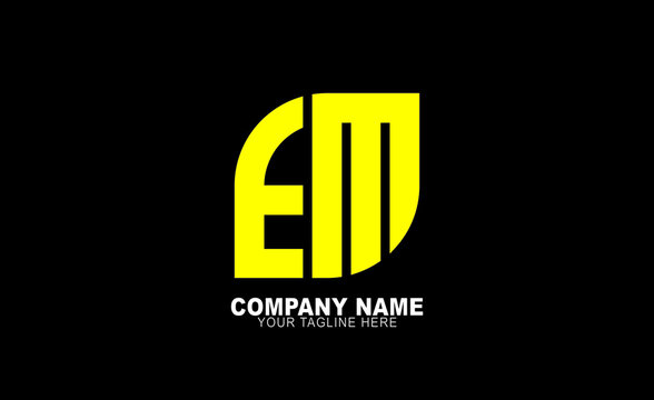 Em, Abstract initial monogram letter alphabet logo design vector templates, business cards logo, 