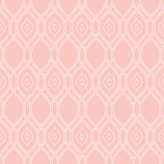 Seamless wavy pink and white ornament. Modern background. Geometric modern pattern