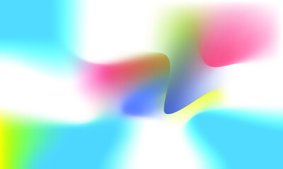 Modern abstract hologram background in blue, yellow and red.