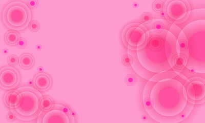 Pink flower background in a romantic frame. vector illustration