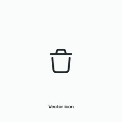 Delete, remove, bin vector icon. Premium quality.
