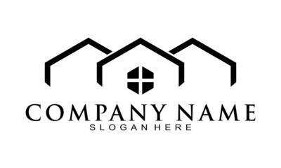 Modern house property logo design