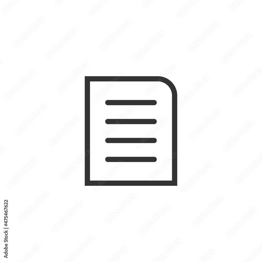 Aufkleber contract document icon in flat style. report folder stamp vector illustration on isolated background