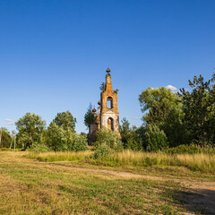 Fototapeta na wymiar old orthodox church landscape