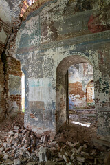 Fototapeta premium interior of an abandoned orthodox church