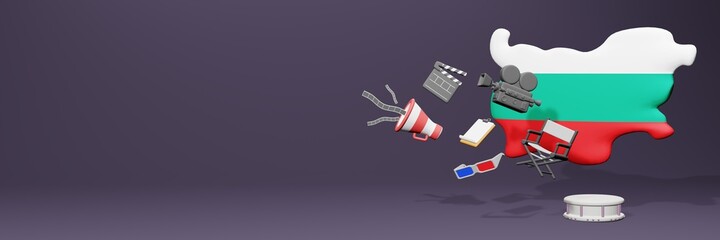 3d rendering of cinema in Bulgaria for social media and website covers