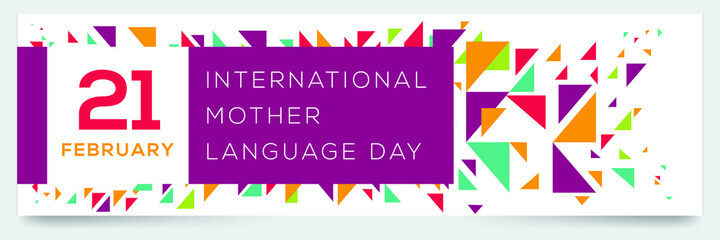 Creative design for (International Mother Language Day), 21 February, Vector illustration.