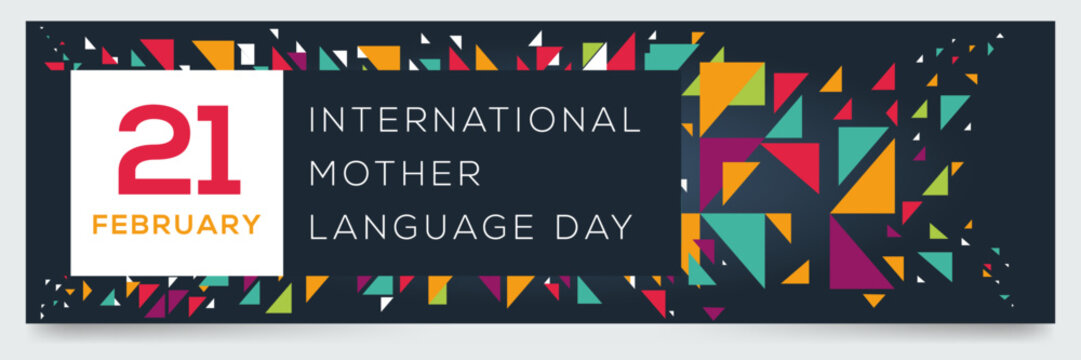 Creative design for (International Mother Language Day), 21 February, Vector illustration.