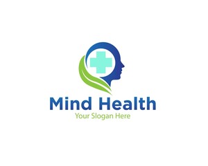 mind health logo for medical service and clinic or hospital logo