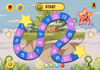 Counting number game template for kid