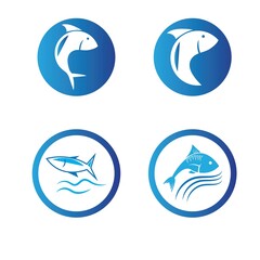 Fish logo template. Creative vector symbol