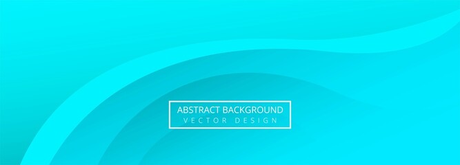 Modern blue wave banner background