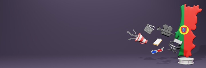 3d rendering of cinema in Portugal for social media and website covers