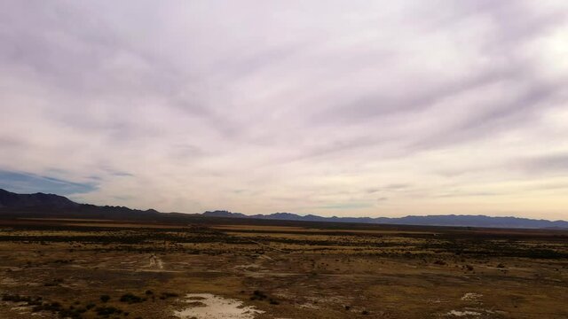 Inhospitable gloomy landscape climate disaster, Willcox Playa Arizona USA