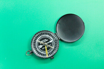 Malaysia, kuala Terengganu 17 Disember 2021 : a Qibla compass used to know the direction of Qibla. the concept of Islam