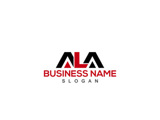 ALA Abstract initial monogram letter logo, alphabet al logo icon design
