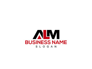 ALM Abstract initial monogram letter logo, alphabet al logo icon design