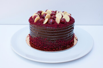 cake velvet red cherry
