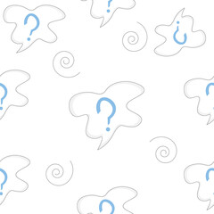 Question seamless pattern.Vector illustration.