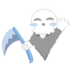 Ghosts seamless pattern with light background. Vestor illustration