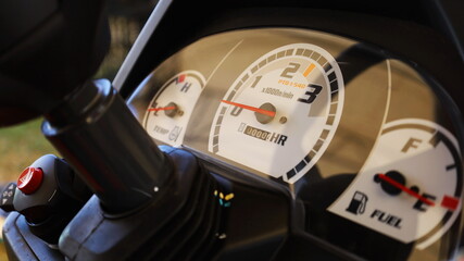 New tractor dashboard. The needle in the zero New tractor dashboard. The speedometer needle in the...